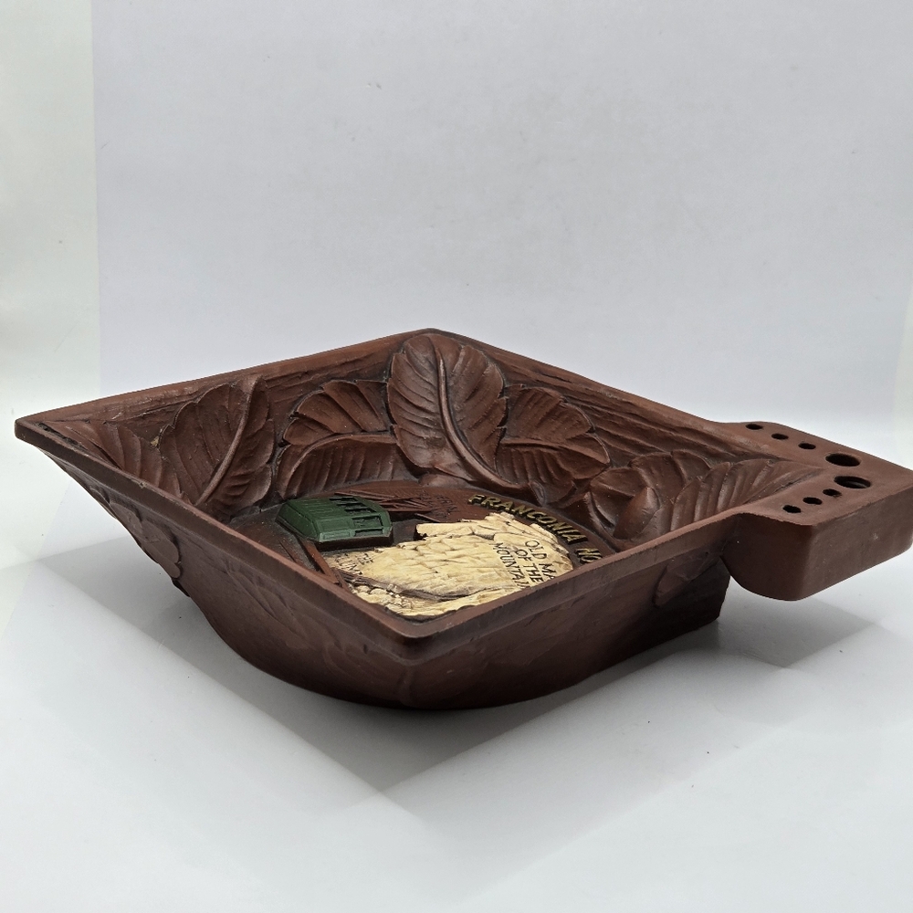 VTG Nut Bowl Dish Rustic Old Mountain Collectible Souvenirs Franconia Notch N.H